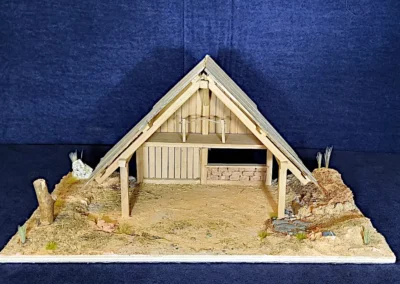 Weihnachtskrippe Nr. 24 ohne Deko Vorderansicht